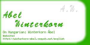 abel winterkorn business card